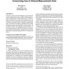 Issues and etiquette concerning use of shared measurement data