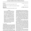 Learning Probabilistic Models of Relational Structure