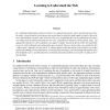 Learning to Understand the Web