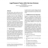 Legal research topics within services sciences