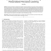 Lifelong Learner Modeling for Lifelong Personalized Pervasive Learning