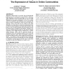 Lifting the veil: the expression of values in online communities