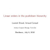 Linear Orders in the Pushdown Hierarchy