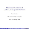 Mechanised Translation of Control Law Diagrams into Circus