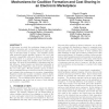 Mechanisms for coalition formation and cost sharing in an electronic marketplace