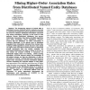 Mining Higher-Order Association Rules from Distributed Named Entity Databases