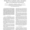 Mobile robot localization with an incomplete map in non-stationary environments