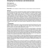 Natural interaction in intelligent spaces: Designing for architecture and entertainment