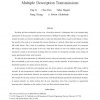 Network Resource Allocation for Competing Multiple Description Transmissions
