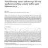 Novel directory service and message delivery mechanism enabling scalable mobile agent communication
