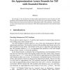 On Approximation Lower Bounds for TSP with Bounded Metrics