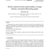 On the canonical metric representation, average distance, and partial Hamming graphs