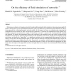On the efficiency of fluid simulation of networks