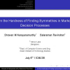 On the hardness of finding symmetries in Markov decision processes