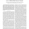 On the Queueing Behavior of Random Codes over a Gilbert-Elliot Erasure Channel