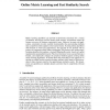 Online Metric Learning and Fast Similarity Search