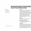 Personal inventories: toward durable human-product relationships