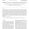 PRESENCE : The Sense of Believability of Inaccessible Worlds