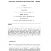 Protecting secret keys with personal entropy