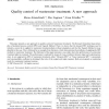 Quality control of wastewater treatment: A new approach