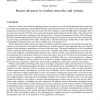 Recent advances in wireless networks and systems