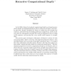 Recursive Computational Depth