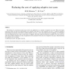 Reducing the cost of applying adaptive test cases
