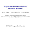 Regulated Nondeterminism in Pushdown Automata