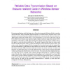Reliable Data Transmission Based on Erasure-resilient Code in Wireless Sensor Networks