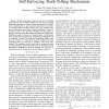 Repeated Spectrum Sharing Game with Self-Enforcing Truth-Telling Mechanism