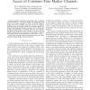 Sensing and Communication Tradeoff for Cognitive Access of Continues-Time Markov Channels