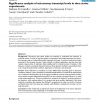 Significance analysis of microarray transcript levels in time series experiments