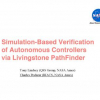 Simulation-Based Verification of Autonomous Controllers via Livingstone PathFinder