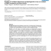 Stability of multiple alignments and phylogenetic trees: an analysis of ABC-transporter proteins family