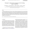 Strategies in supply chain management for the Trading Agent Competition