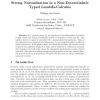 Strong Normalization in a Non-Deterministic Typed Lambda-Calculus