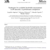 Techniques for available bandwidth measurement in IP networks: A performance comparison
