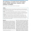 The behaviour of random forest permutation-based variable importance measures under predictor correlation