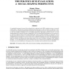 The politics of IS evaluation: a social shaping perspective