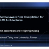 Thermal-aware post compilation for VLIW architectures