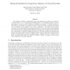 Threshold Models for Competitive Influence in Social Networks