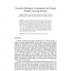 Towards Automatic Assessment for Project Based Learning Groups