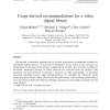 Usage derived recommendations for a video digital library