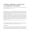Verifying a signature architecture: a comparative case study