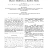 Waterfilling Estimation for AWGN MIMO Channel Modeled as a Random Matrix