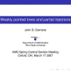 Weakly pointed trees and partial injections