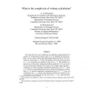 What Is the Complexity of Volume Calculation?