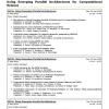 Workshop on Using Emerging Parallel Architectures for Computational Science